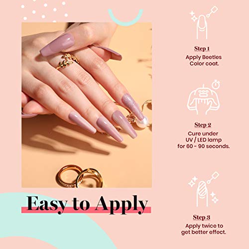 Beetles Gel Nail Polish, 1Pcs 15ml Angelina Purple Gel Polish Soak Off Nail Art Polish UV LED Nail Lamp Manicure Salon DIY Nail Design at Home