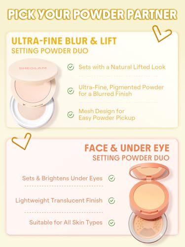 SHEGLAM Blur & Lift Setting Powder Duo - Banana