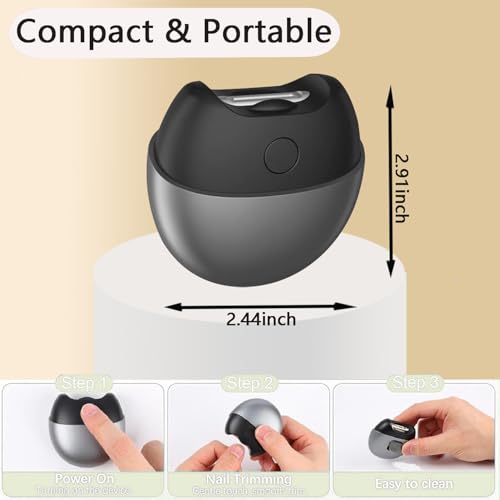 Automatic Electric Nail Clipper with LED Light & Nail Storage