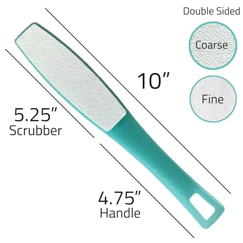 Blue Double Sided Foot File Pumice Scrubber for Callus & Heel Exfoliation - Ergonomic Handle