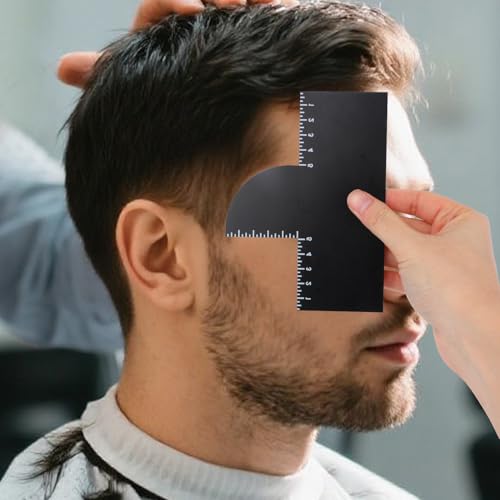 Barber Enhancement Card with Measurement Rulers, 2-Pack Hairline Shaper Tool