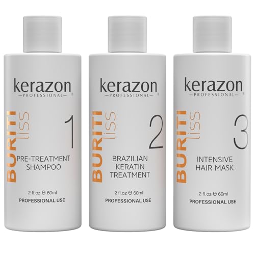 Kerazon Brazilian Keratin Treatment Kit 6oz for All Hair Types - Smoothing & Straightening