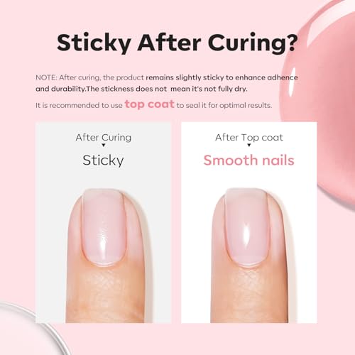Modelones Base Coat Builder Nail Gel - 2 Pcs Clear & Rose Nude Pink B-Clear Rose-2