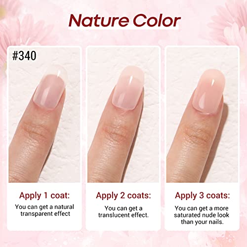 AzureBeauty Dip Powder Set 6 Pcs Nude Pink & Translucent Sheer Colors Jelly Pink Variation