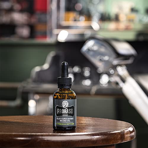 Proraso Beard Oil for Men, with Avocado, Macadamia Nut, Walnut and Sunflower Oils to Tame and Condition Beards