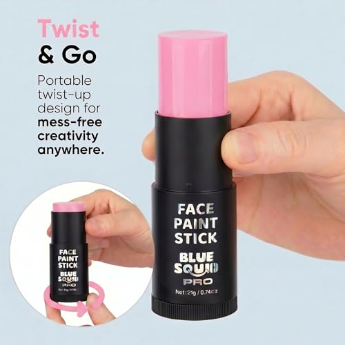 Blue Squid Pastel Pink Face Paint Stick - XL Waterproof Makeup