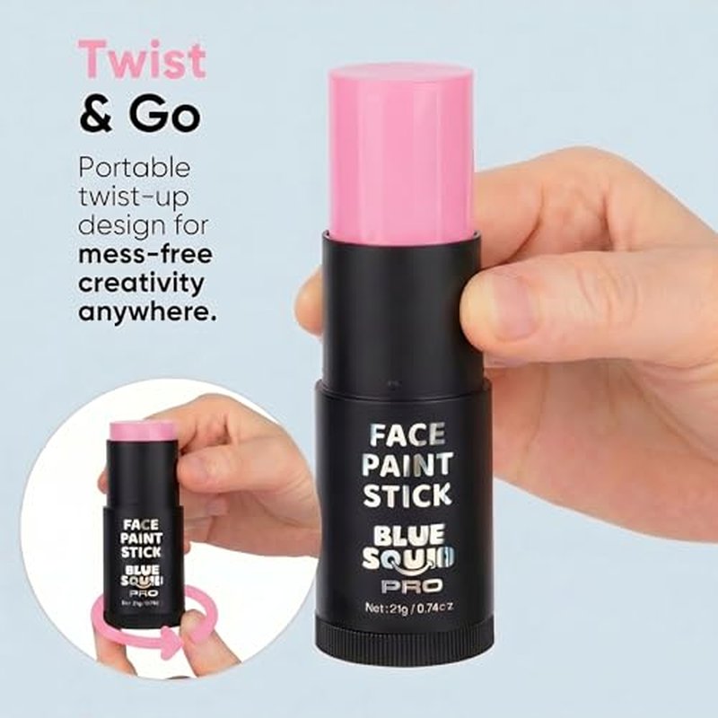 Blue Squid Pastel Pink Face Paint Stick - XL Waterproof Makeup