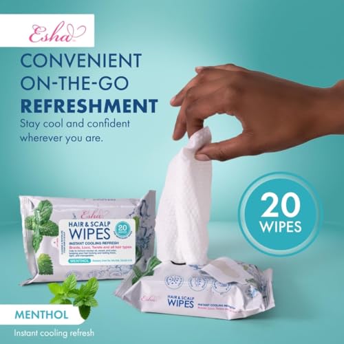 ESHA Hair & Scalp Wipes - Instant Cooling Refresh