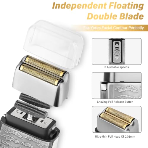GSKY Professional Hair Clippers & Beard Trimmer Kit Silver 740