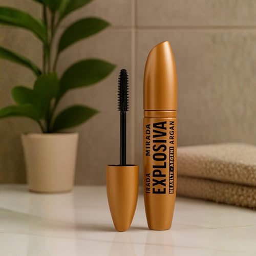 Im Natural Volumizing Black Mascara with Argan Oil - Explosive Look for Eyelashes, 0.46 oz, Mascara Makeup for Lush Lashes, Long-Lasting and Smudge-Proof