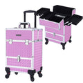 TOPACK Rolling Makeup Train Case with 360° Wheels & Drawers
