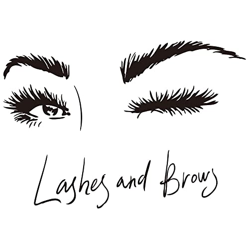 Lash Studio Wall Decal 25x18 – Black Eye & Brow Design