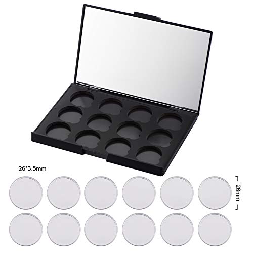 Empty Magnetic Eyeshadow Palette with 12 Round Metal Pans