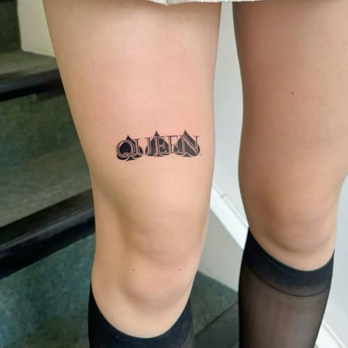 QOS Semi-Permanent Tattoo Stickers - 2 Sheets Queen of Spades