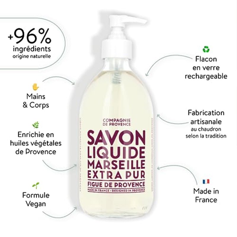 Savon de Marseille Liquid Soap - Fig of Provence - 16.7 Fl Oz