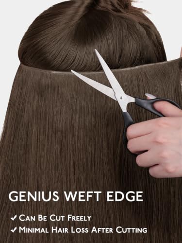 Tape In Weft Hair Extensions 18'' Remy Human Hair Light Ash Brown