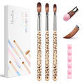 MelodySusie 3Pc Acrylic Nail Brush Set - Sizes 8/10/14