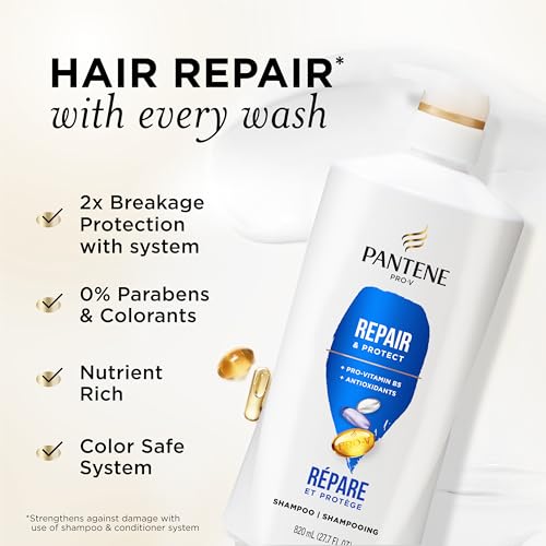 Pantene Repair & Protect Shampoo for Dry & Color-Treated Hair, 27.7 Fl Oz