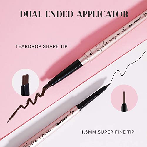 Music Flower Double-Ended Eyebrow Pencil Waterproof