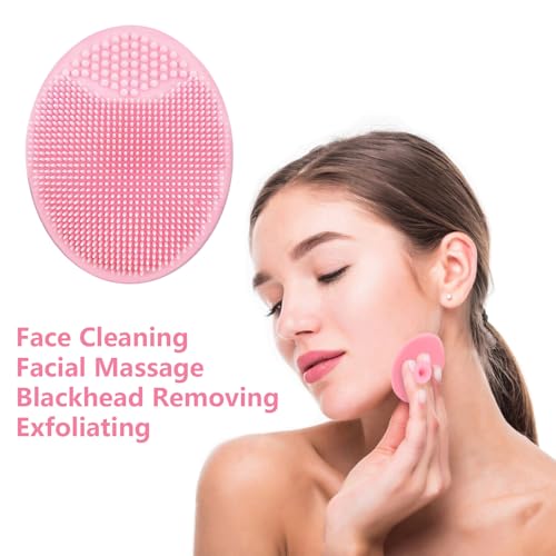 Silicone Face Scrubber Brush 20-Pack with Handle | Deep Clean