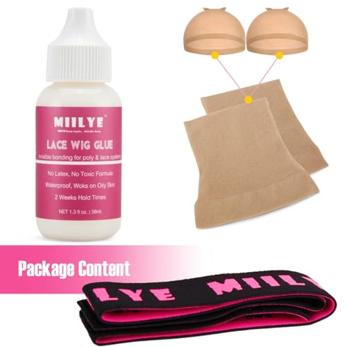 MIILYE Lace Wig Glue - Strong Hold, Waterproof & Sweat Proof