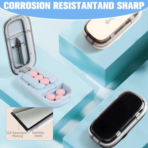 Adjustable Pill Cutter Splitter for Accurate Dosage - White