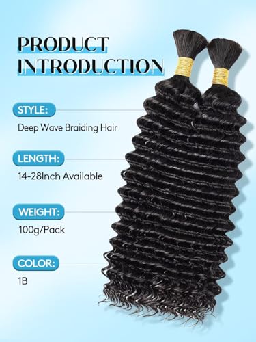 Boho Braiding Hair 18 Inch Curly Virgin Human Hair 100g