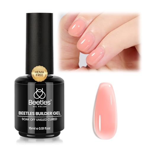 Beetles HEMA-Free Nude Pink Builder Gel for Nails - 15ml BIAB Extension Gel