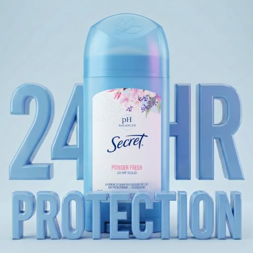 Secret Antiperspirant Deodorant for Women, 24hr Protection, 2.7 oz (2-Pack)