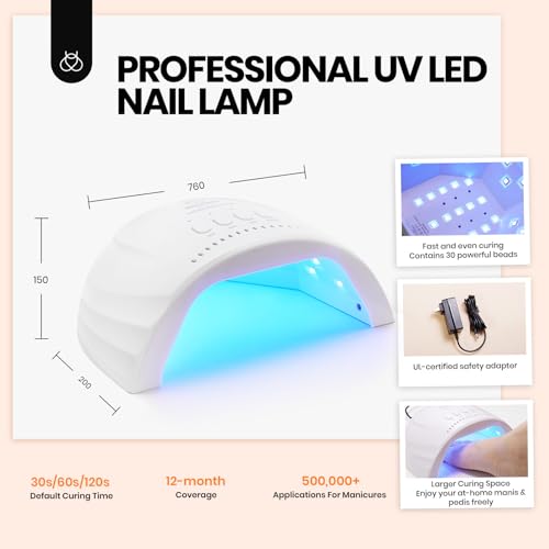 Beetles 45 Color Gel Nail Kit with UV Lamp & Tools