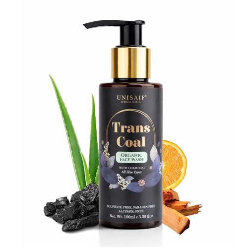 Transcoal Charcoal Face Wash - Natural Charcoal Face Wash Men & Women | Acne Prevention Exfoliating Face Wash | Oil Control | Deep Facial Cleanser 100ML