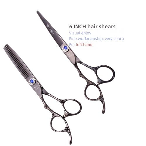 Left-Handed Hair Cutting Scissors 6 inch, 440C Stainless Steel