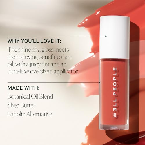 Well People Lush Lip Tinted Oil – Hydrating Peony