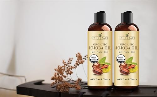 Handcraft Blends Organic Jojoba Oil 8 Fl Oz | Cold-Pressed