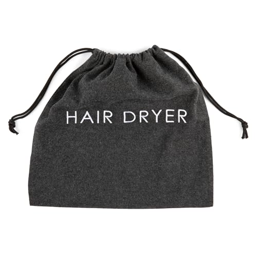 Jerdon 12¡± x 12¡± Gray Hair Dryer Bag with Drawstring