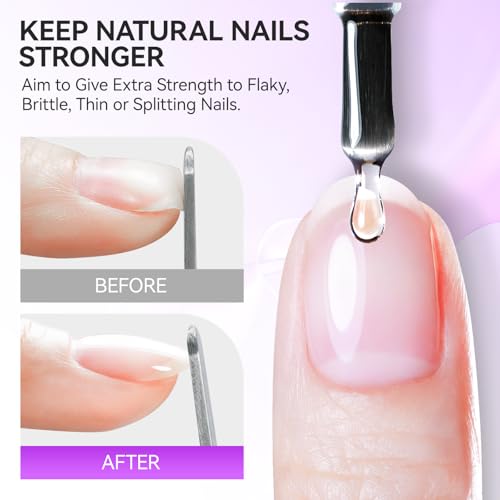 Gelike EC 6-in-1 Clear Nail Glue & Strengthener for Repair & Artificial Nails