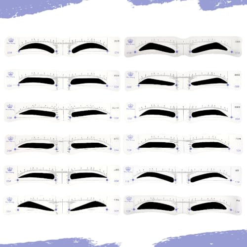 Men's Eyebrow Grooming Kit - 12 Stencils & 6 Tools