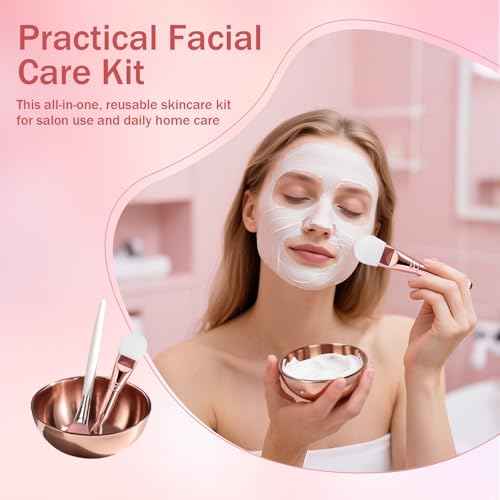 29Pcs Esthetician Facial Supplies Tools Set - DIY Skincare Kit, 3 Facial Bowls, 1 Compartment Tray, 1 Skincare Tray, 3 Fan Mask Brushes, 3 Silicone Mask Brusher Applicator, 3 Headbands & 15 Sponges