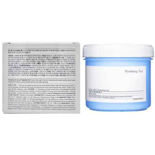 Pyunkang Yul PKY Low pH Cleansing Pad, 140ml 70ea Makeup Cleansing Wipes Hypoallergenic and dermatologist-tested