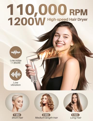 7-in-1 High-Speed Hair Dryer & Blow Dryer Brush with Auto Curler