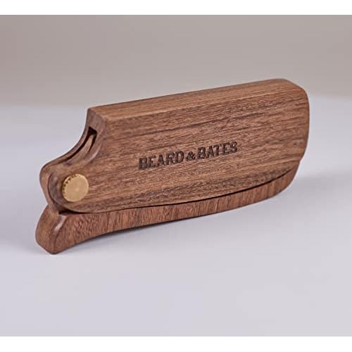 BEARD & BATES The Sandalwood Switchblade - Folding Solid Wood Beard Hair Comb | FACTORY SECONDS CLOSEOUT
