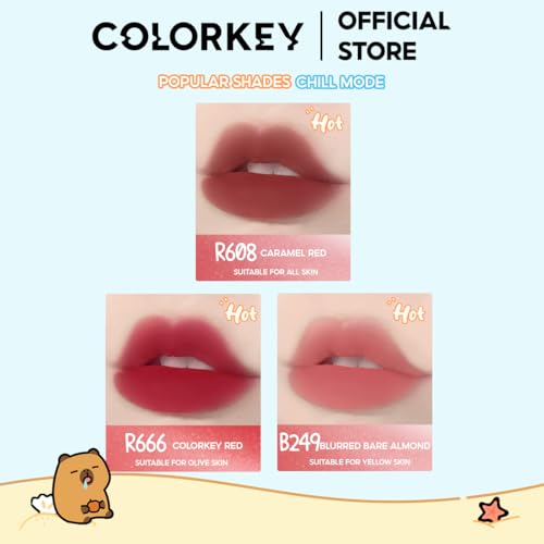 COLORKEY Capybara Matte Velvet Lipstick - Waterproof Long-Lasting