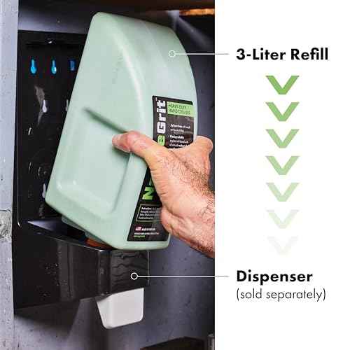 Nature Grit ? Heavy Duty Industrial Hand Soap Cleaner Refill ? Walnut Shell Conditioners for Skin Protection for Auto Mechanics, Manufacturing, and Anyone with Working Hands - 3-liter (Case of 3)