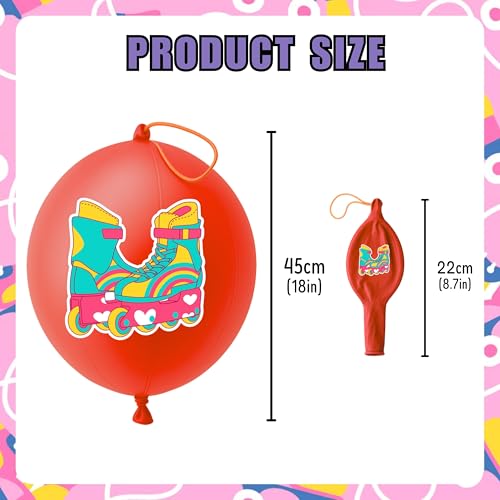 72-Piece Retro Party Favors Set - 48 Tattoos & 24 Punch Balloons