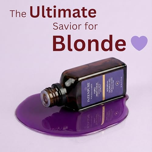 Purple Hair Oil for Blonde & Gray Hair - Argan Anti Brassy Treatment
