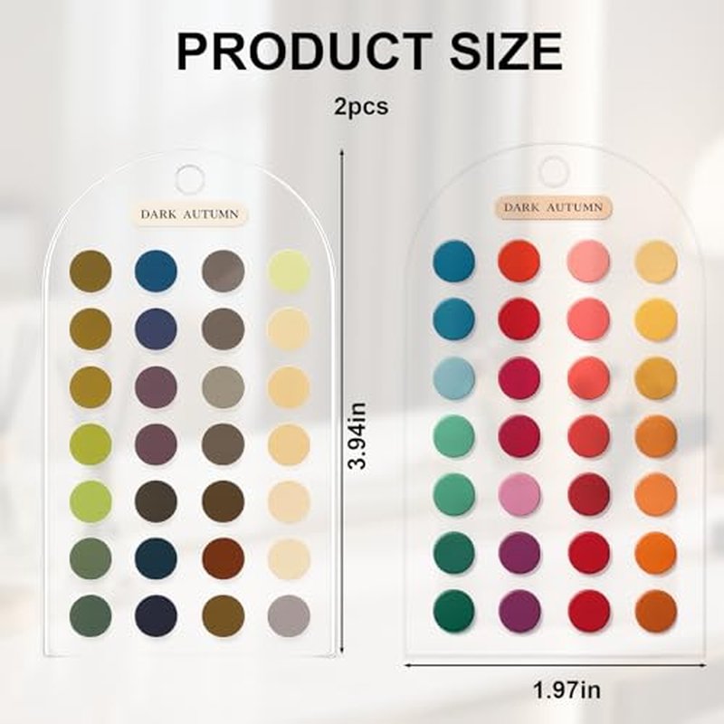 2-Piece Soft Autumn & Summer Color Palette Cards for Fashion