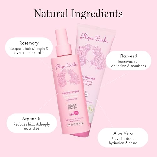 Rizos Curls Volumizing Hairspray & Light Hold Gel Bundle
