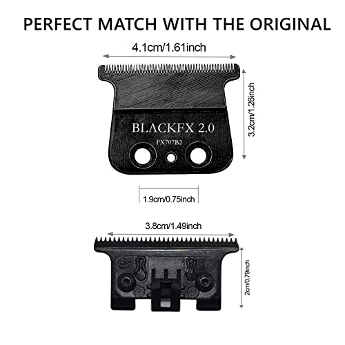 FX707ZB2 Replacement Blades Compatible with BaBylissPRO FX787 & FX726 Trimmers, for Outlining Hair Trimmers (FX787) and Trimmers (FX726) - black,3pcs
