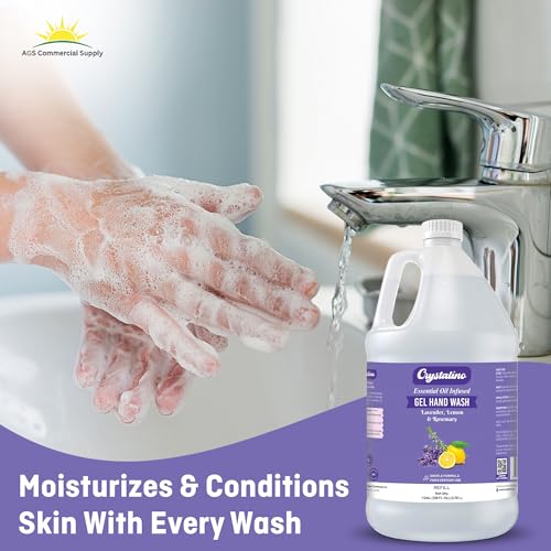Lavender Essential Oil Gallon Liquid Hand Soap Refill (1 Gal), Non-Toxic Bathroom Hand Wash Soap Bulk Non-Antibacterial, Jabon Para Manos, handsoap gallon bulk refill deals, á©â¢äû