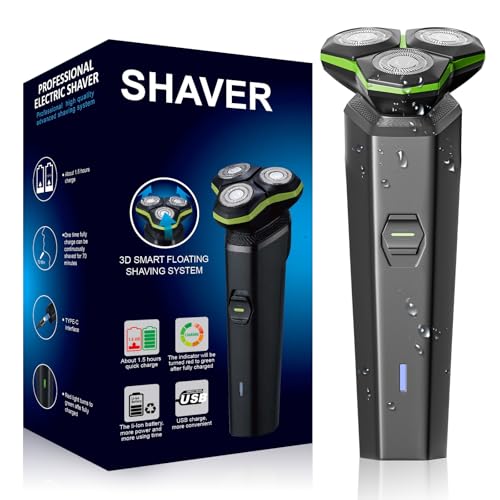 Electric Razor for Men - Electric Shavers for Men with Magnetic Detachable Head, 3D Floating Head, Ideal for Travel, Office, and Business Trips